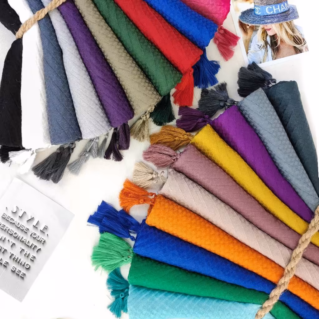 شال پلیسه  نخی رنگی با ارسال رایگان