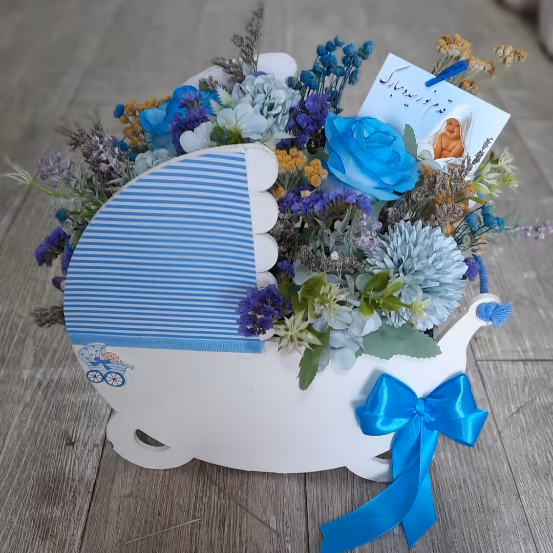 باکس گل  نوزادی (مدل کالسکه)