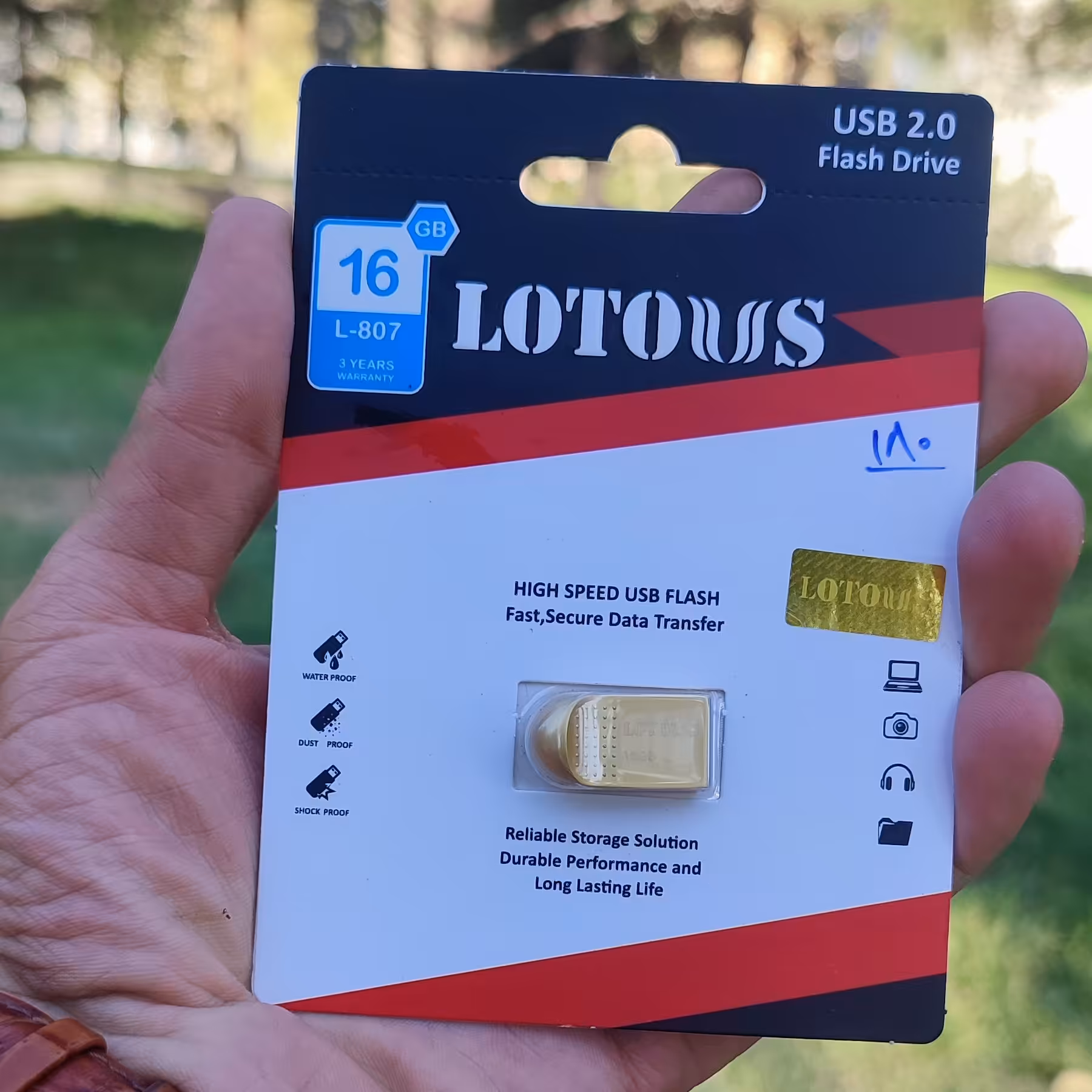 فلش مموری 16گیگ لوتوس با جنس فلزی وگارانتی معتبر 