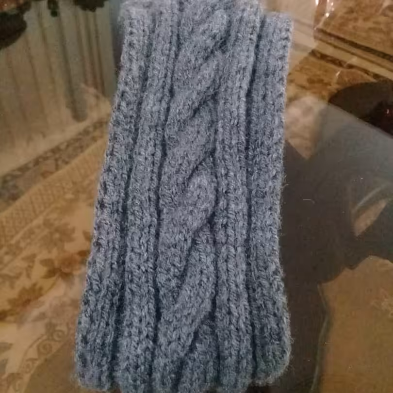 هدبند بافتنی مردانه طوسی رنگ