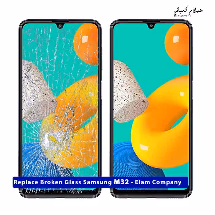 تعویض گلس تاچ ال سی دی سامسونگ M32 – ضمانتی و بدون ریسک