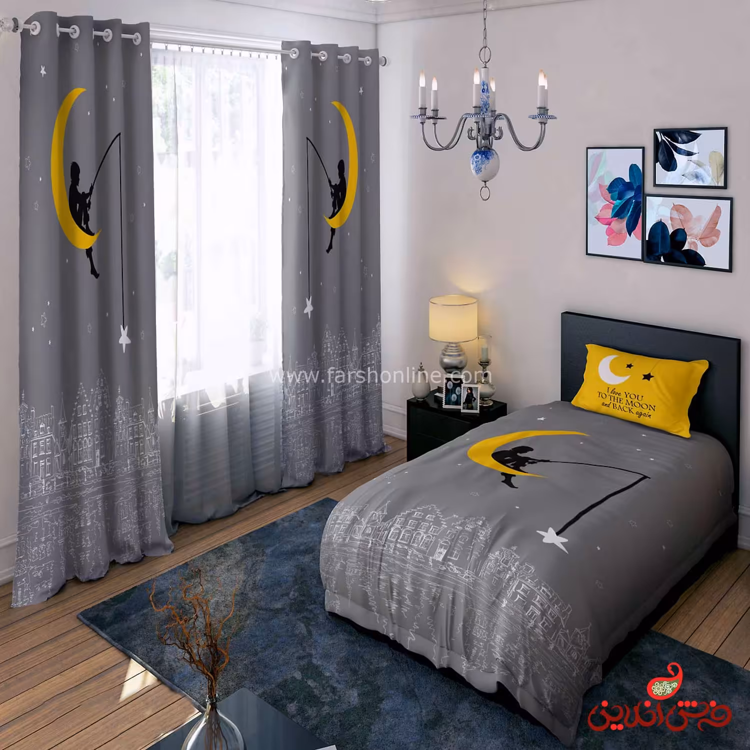 روتختی طرح پسر و ماه کد 15463