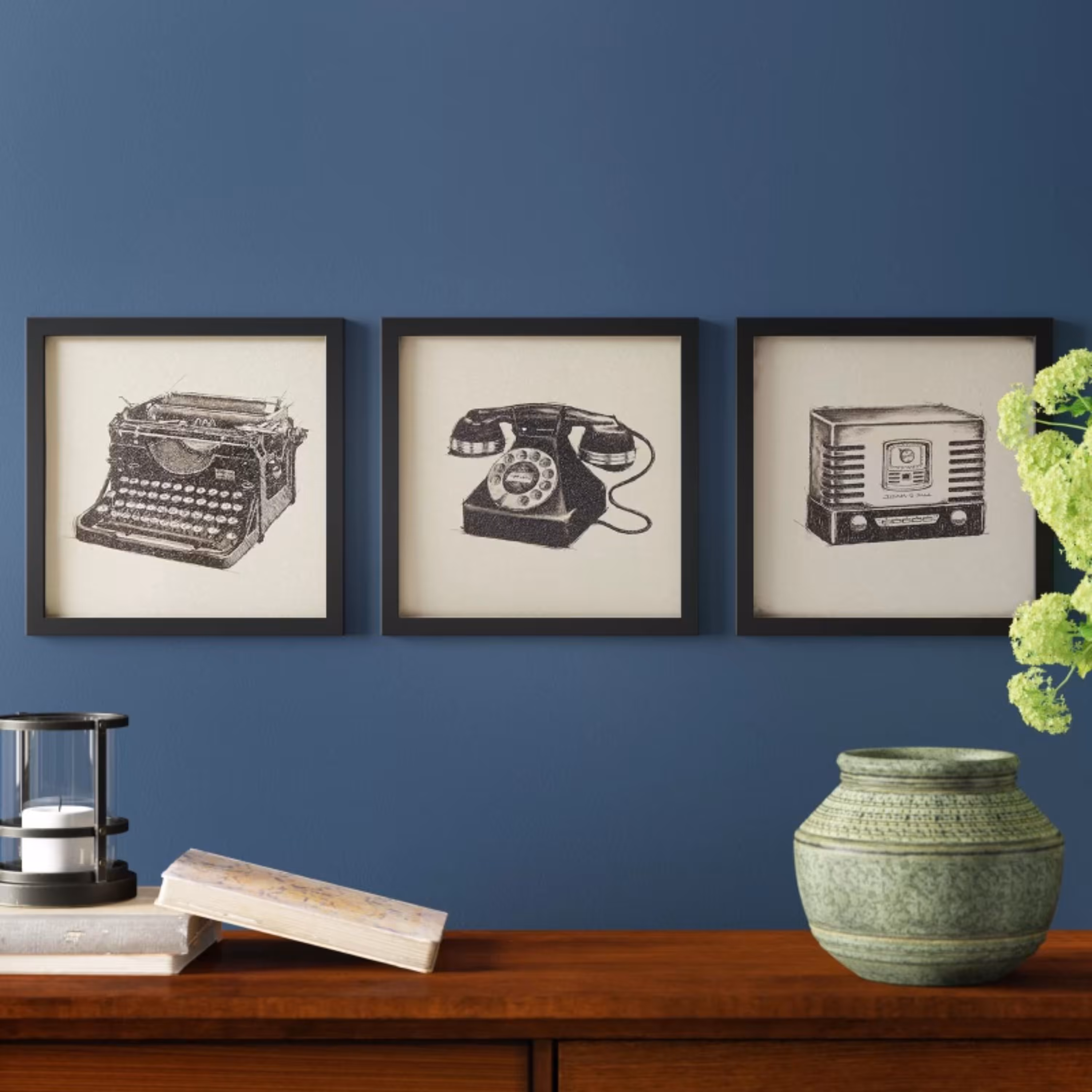 تابلو دکوراتیو لوازم قدیمی مجموعه 3 عددی 