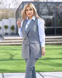 ست سه تیکه آیدا شومیزو مانتو شلوار