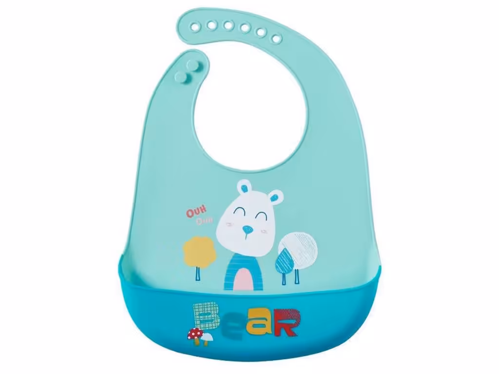 پیشبند کاسه ای سیلیکونی نوزادی طرح حیوانات