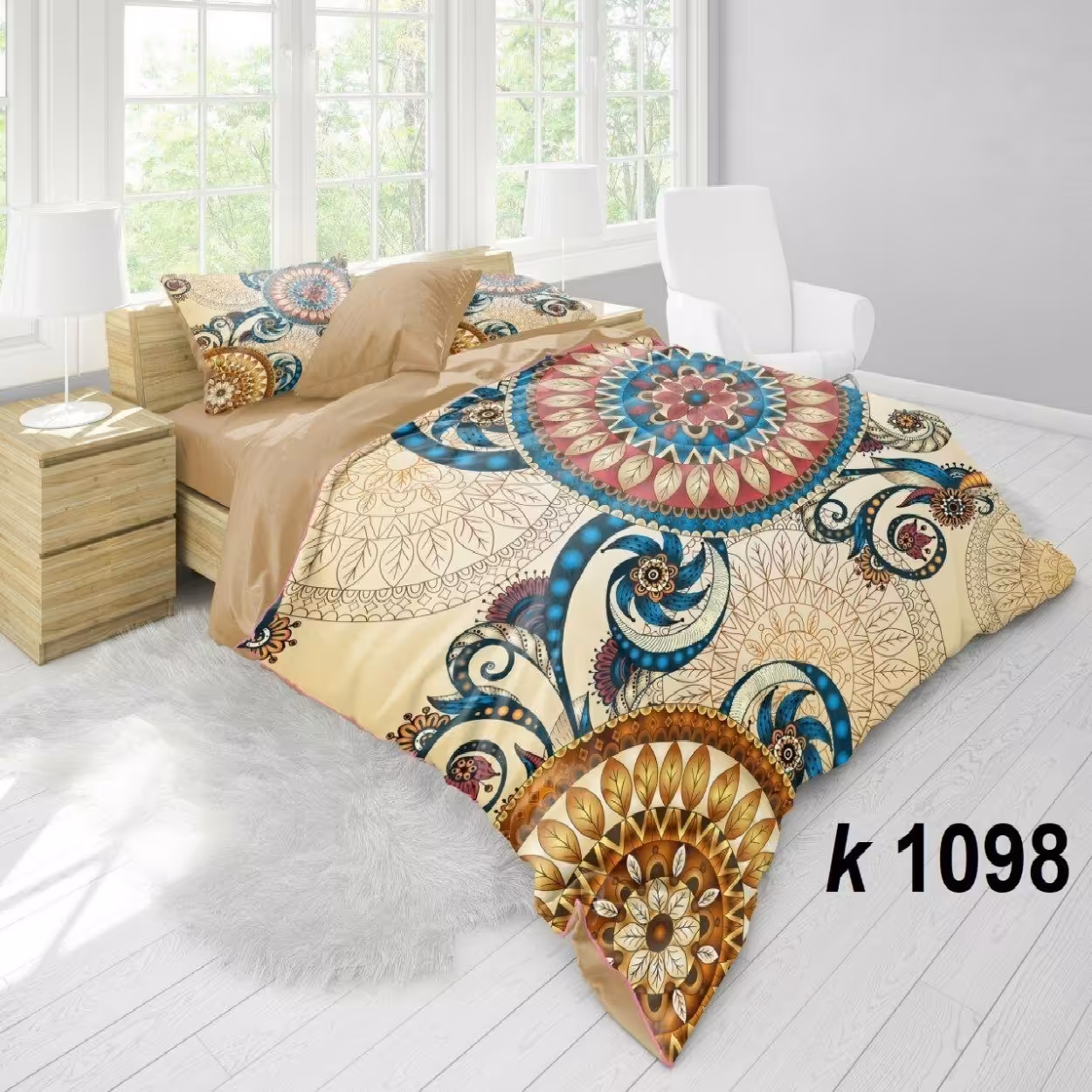 سرویس روتختی ترک إو turkev کد K-1098 دونفره 6 تکه