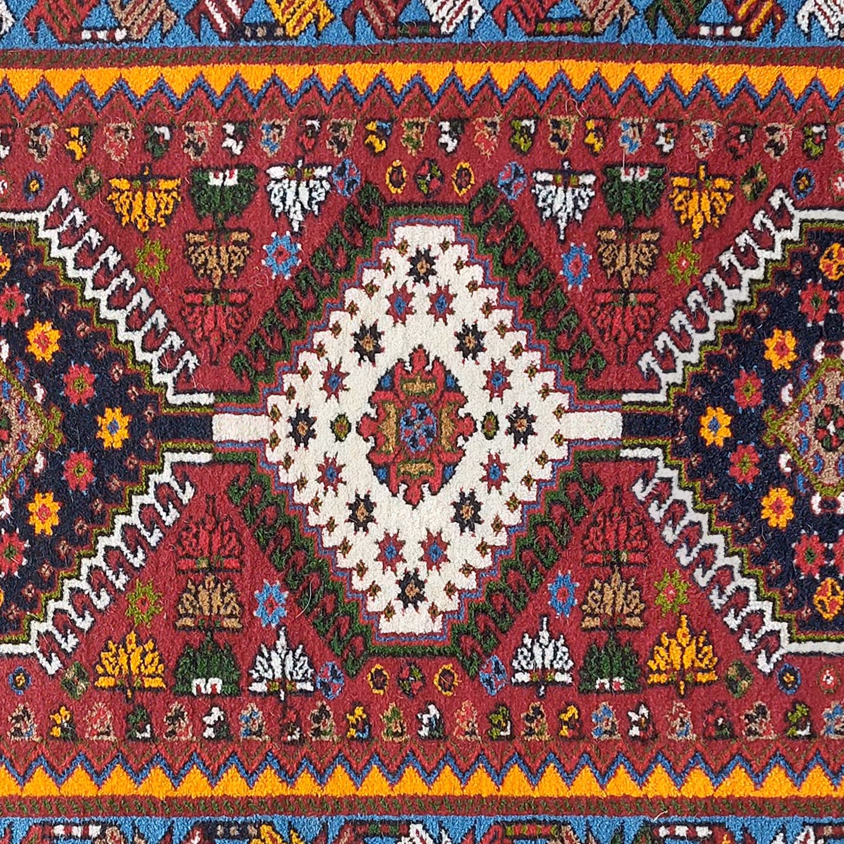 قالیچه دست بافت یلمه ها  درجه 1 بافته شده بدون نقشه 