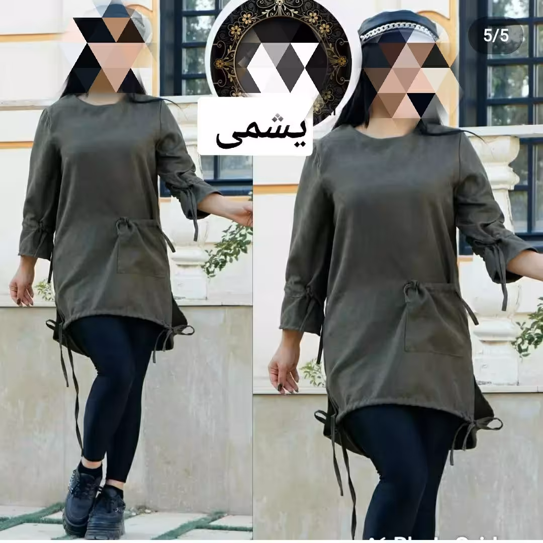 مانتو جلو بسته تک جیب گت دار دارای رنگبندی متنوع جنس اعلا