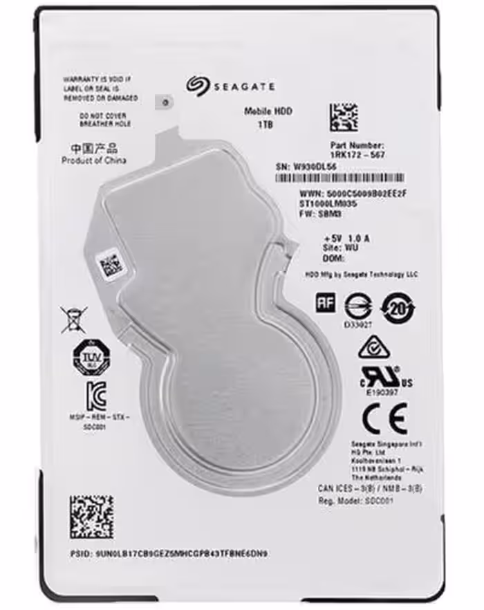 هارد دیسک لپ تاپ سیگیت ST1000LM035 ظرفیت 1 ترابایت