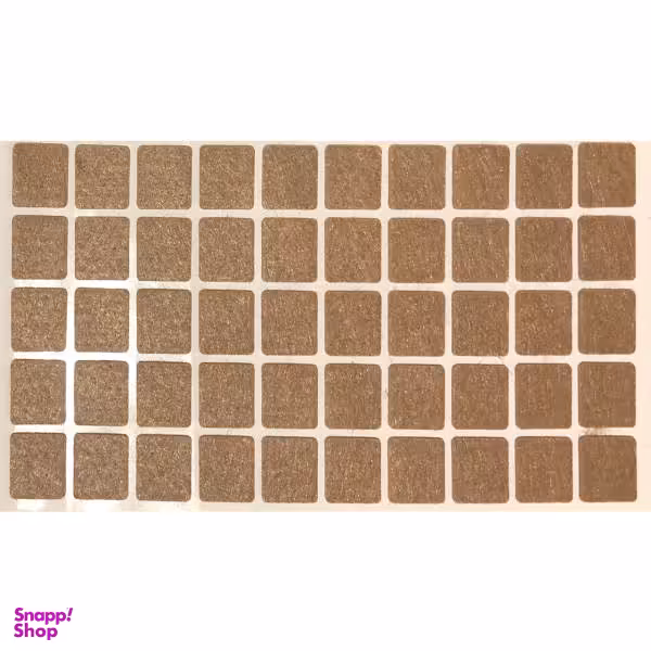 پد پایه مبل و صندلی نمدی مدل 003 مربع2*2 سانتی پشت چسب دار بسته 50 عددی