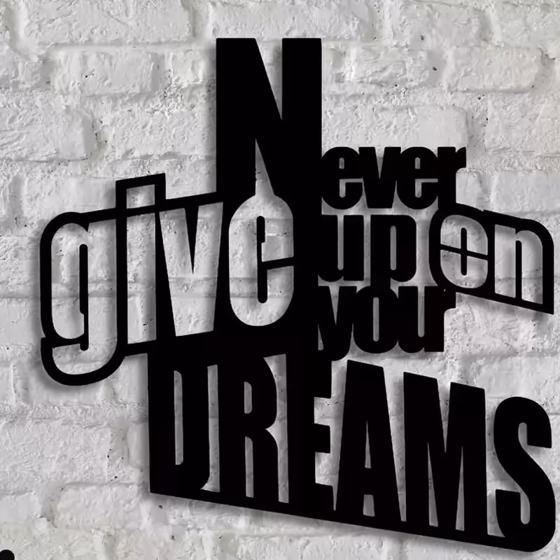 استیکرچوبی never give up