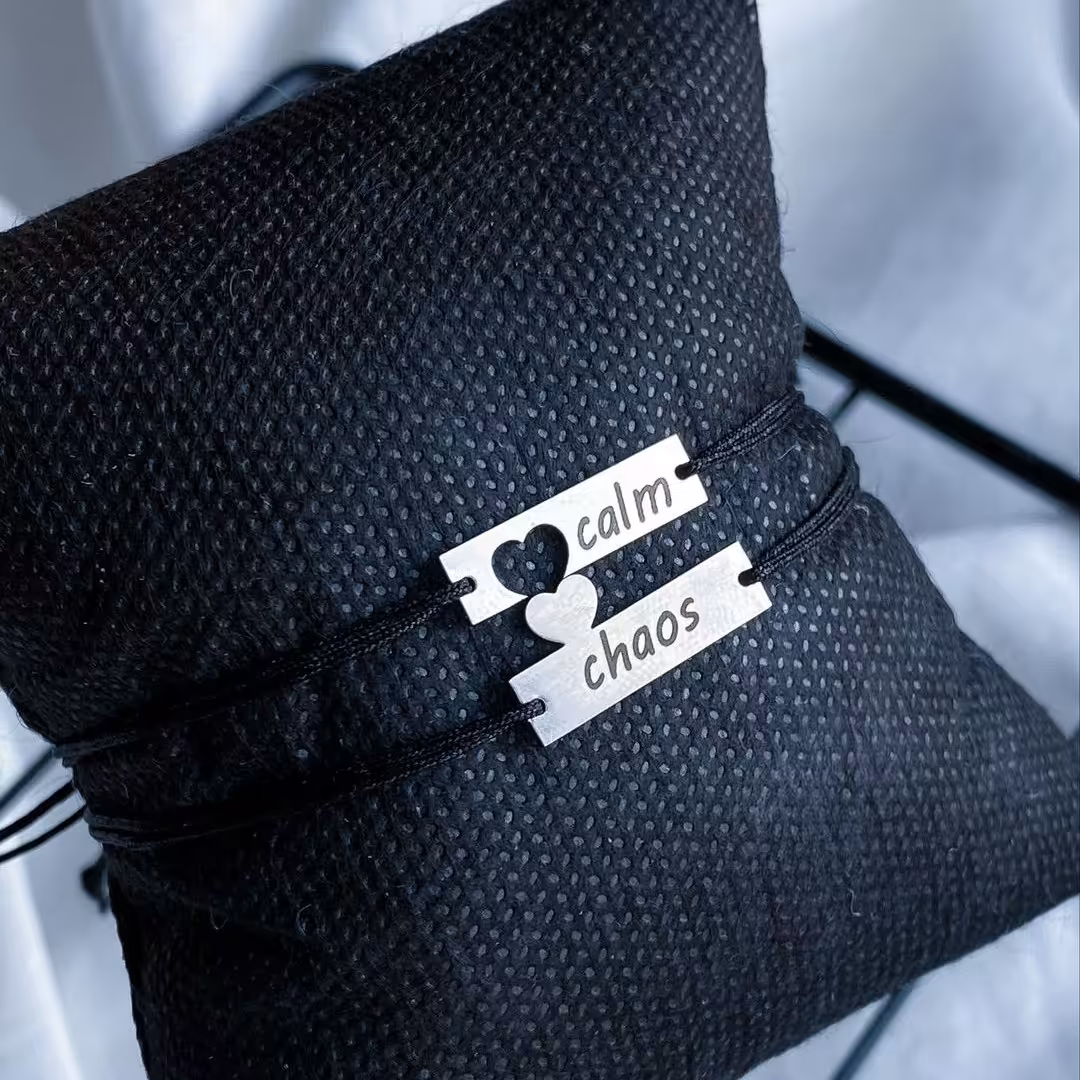 دستبند دوستی مدل ست عشق استیل رنگ ثابت 