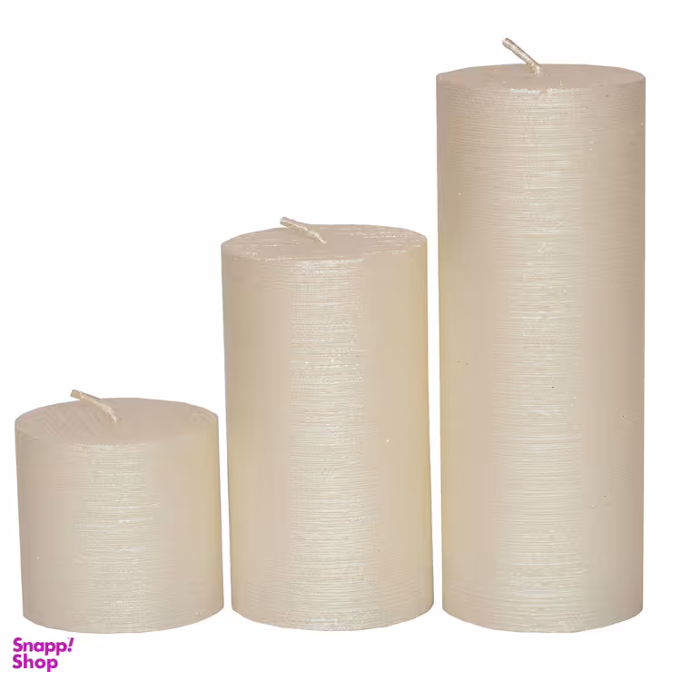 شمع مدل باریک خط دار بسته 3 عددی