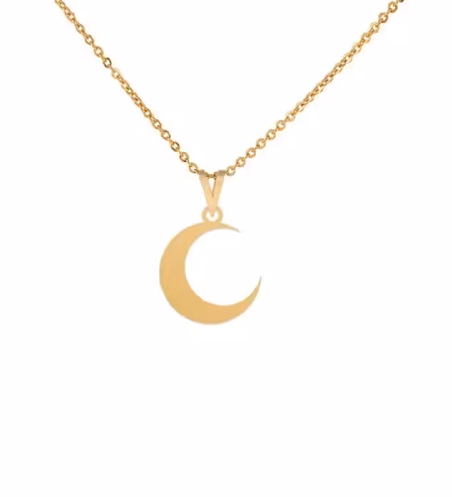 گردنبند طلا زنانه 18 عیار مدل ماه - 4 گرم