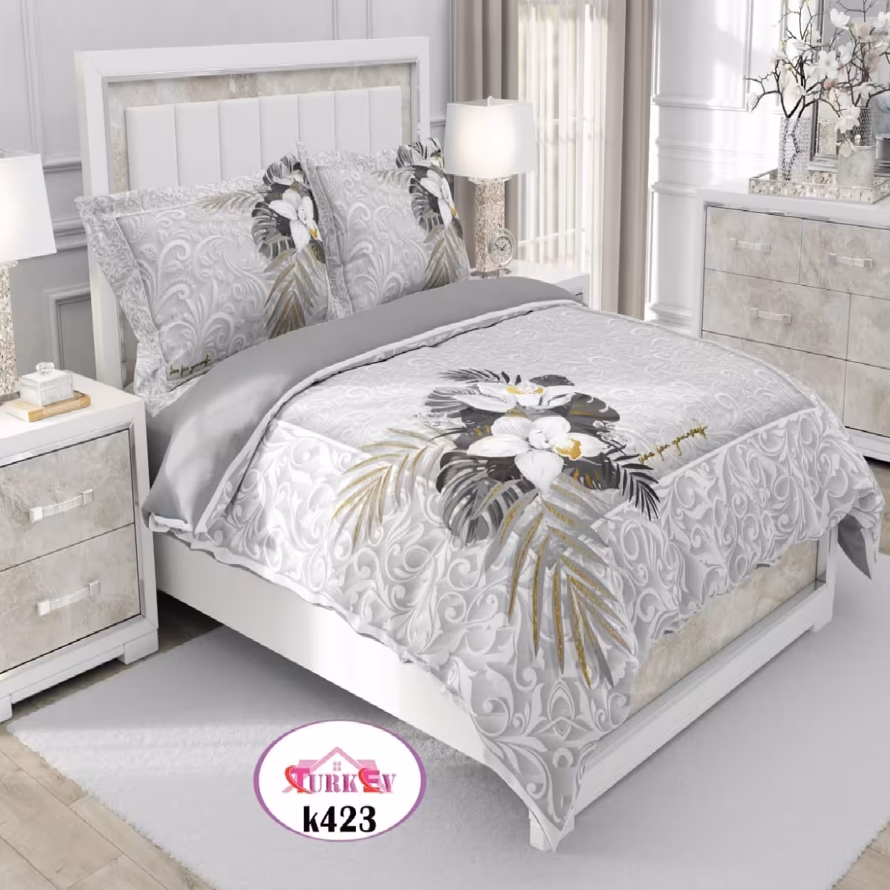 سرویس روتختی ترک إو turkev کد K-423 دونفره 6 تکه