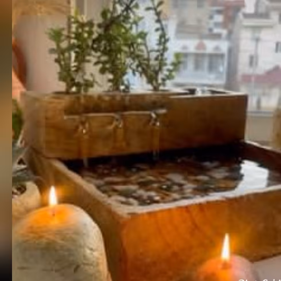 آب نمای سنگی همراه با پمپ آب آبشاری 2 طبقه