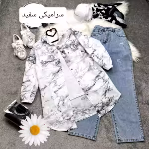 مانتو اسپرت زنانه پوپلین مدل مرمر