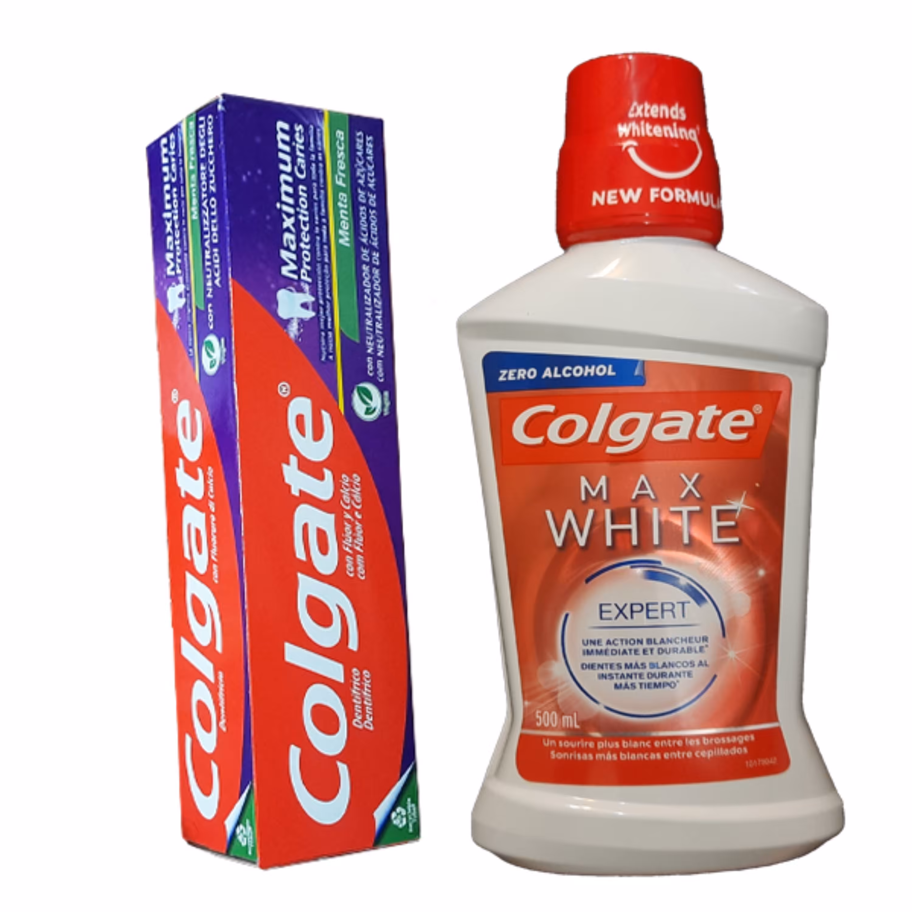 دهان شویه کلگیت مدل MAX WHITE حجم 500 میلی لیتر به همراه خمیر دندان حجم 75 میلی 