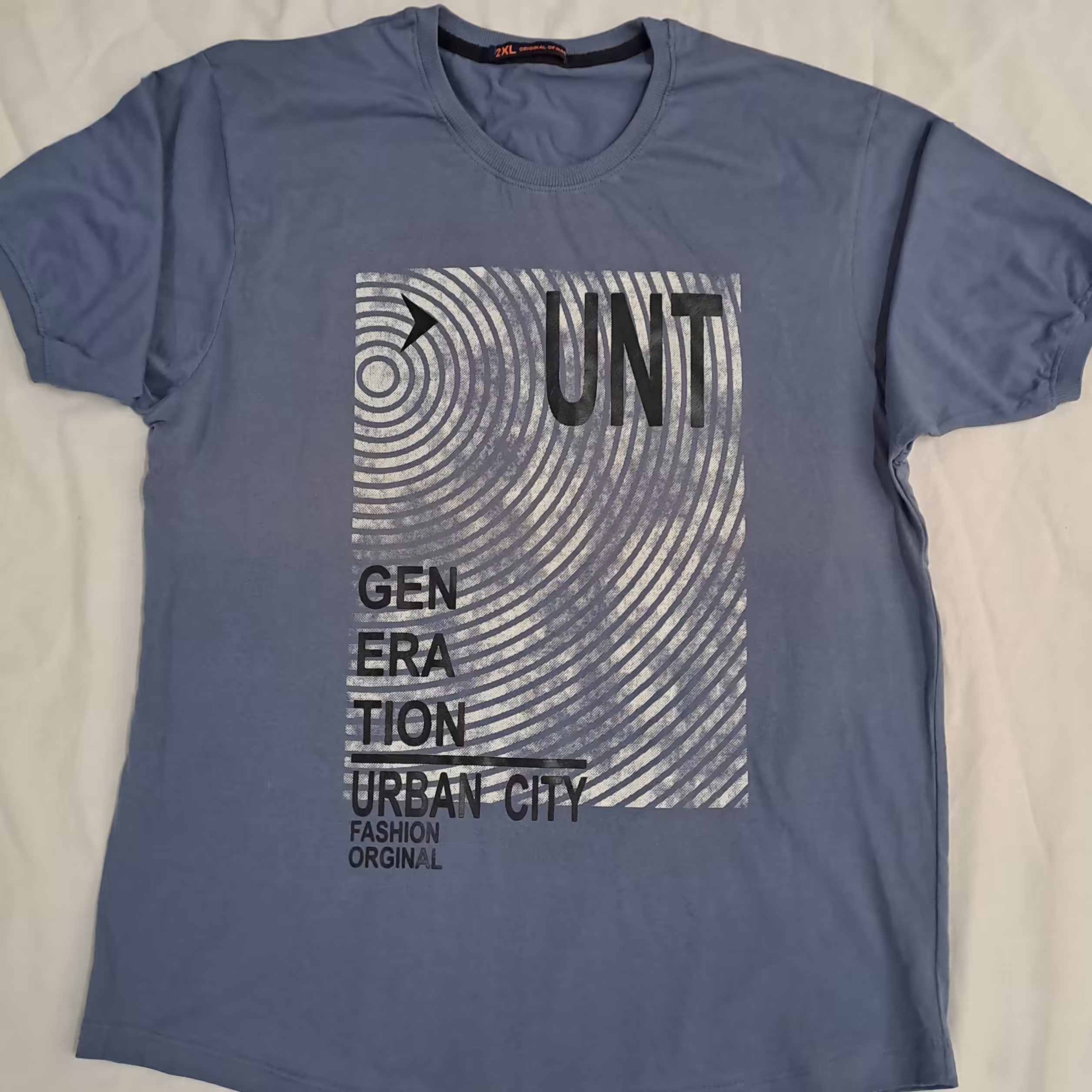 تیشرت مردانه یقه گرد نخ پنبه  تک سایز2XL 