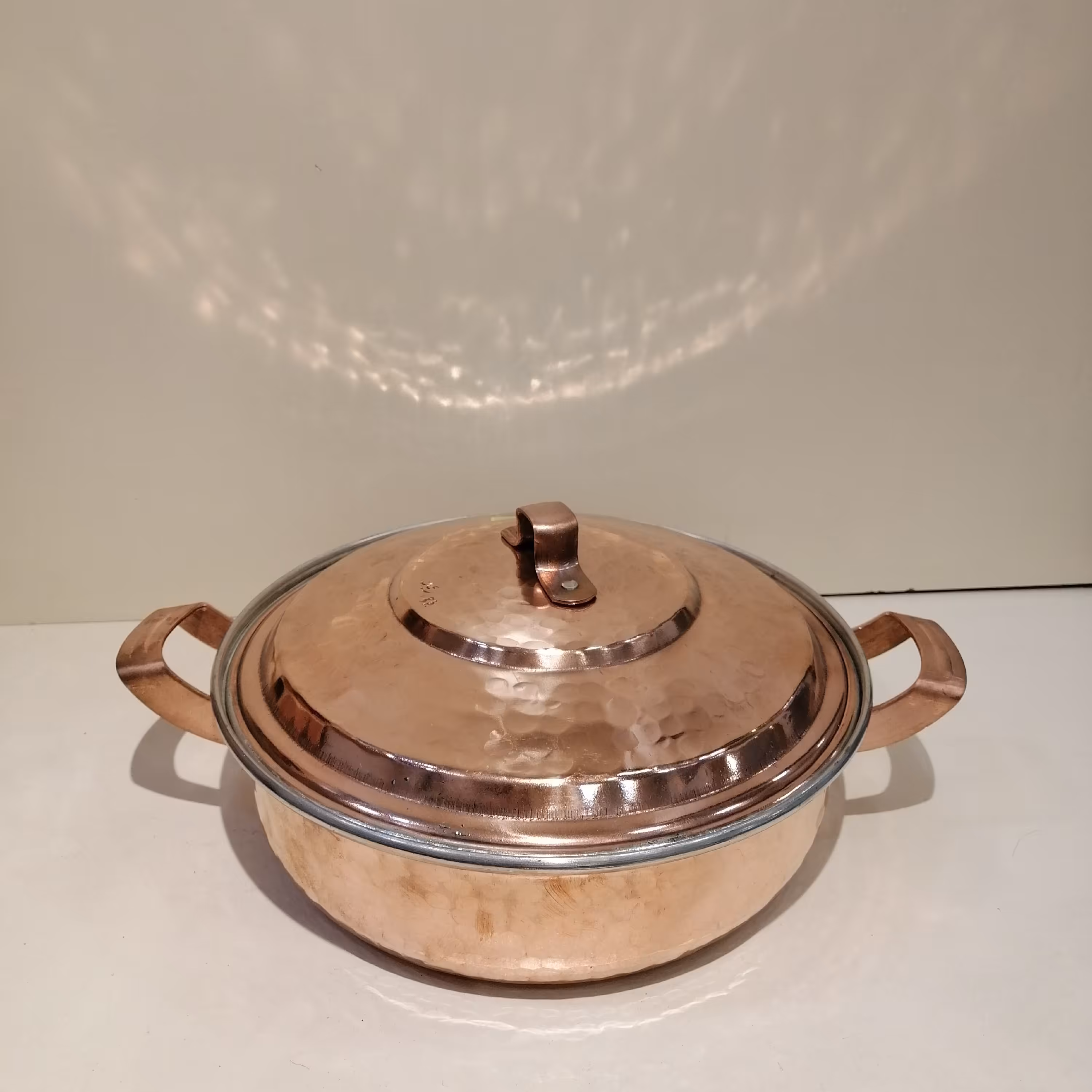 ماهی تابه درب دار مسی 4 نفره