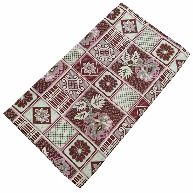 زیرسفره (روفرشی سبک) طرح زیبا مدل نرجس سایز 3 متری رنگ زرشکی