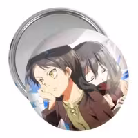آینه جیبی خندالو مدل میکاسا و ارن انیمه اتک آن تایتان Attack on Titan کد 11012