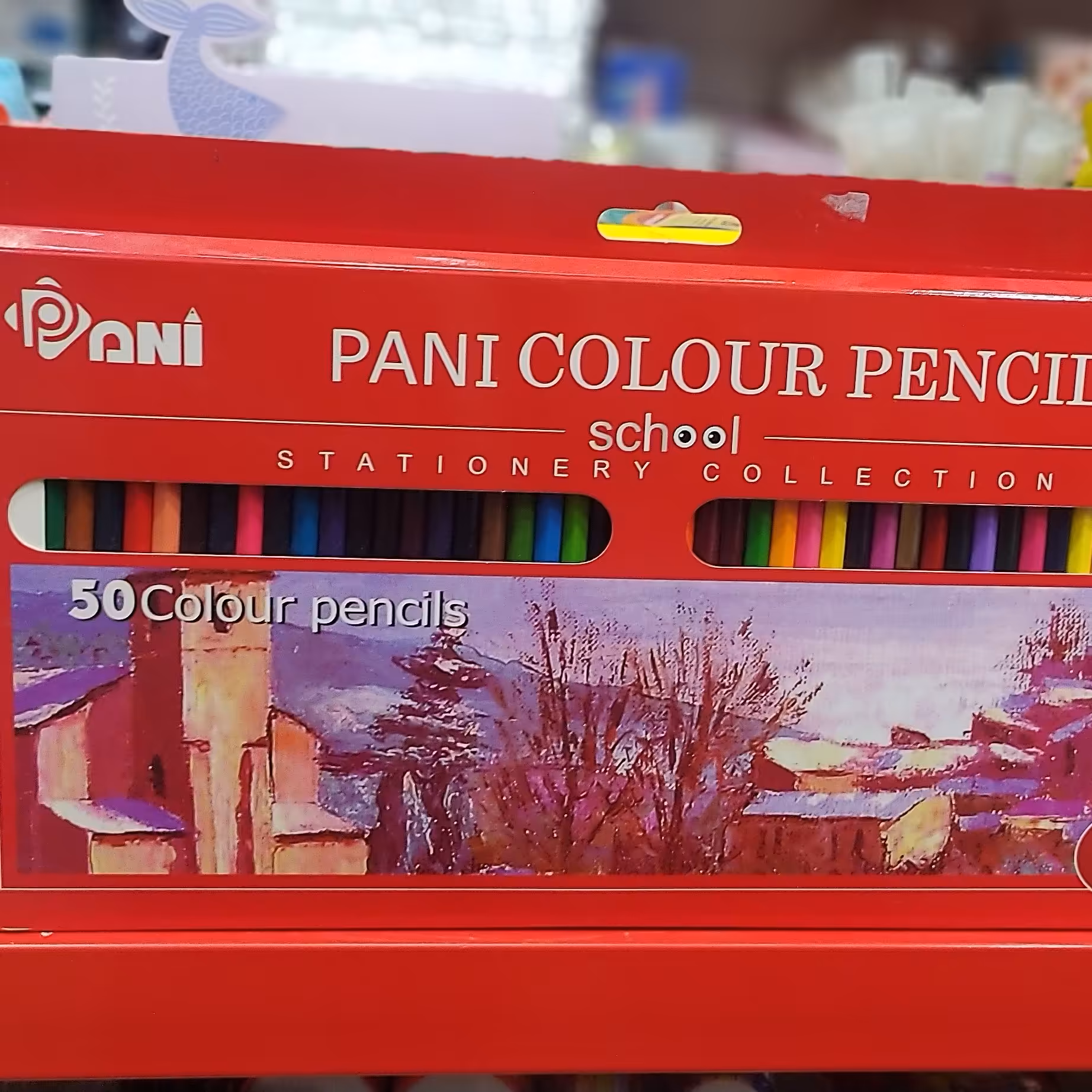 مداد رنگی جعبه مقوایی 50 رنگ با کیفیت عالی