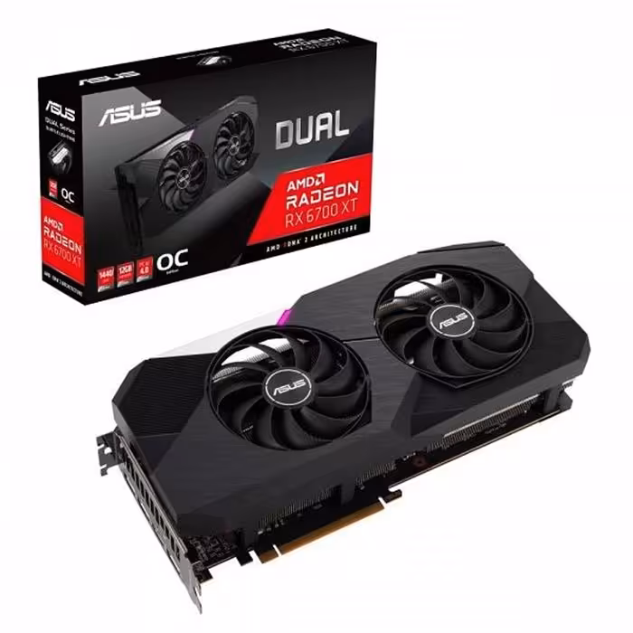 کارت گرافیک ایسوس ASUS DUAL RX 6700 XT O12G