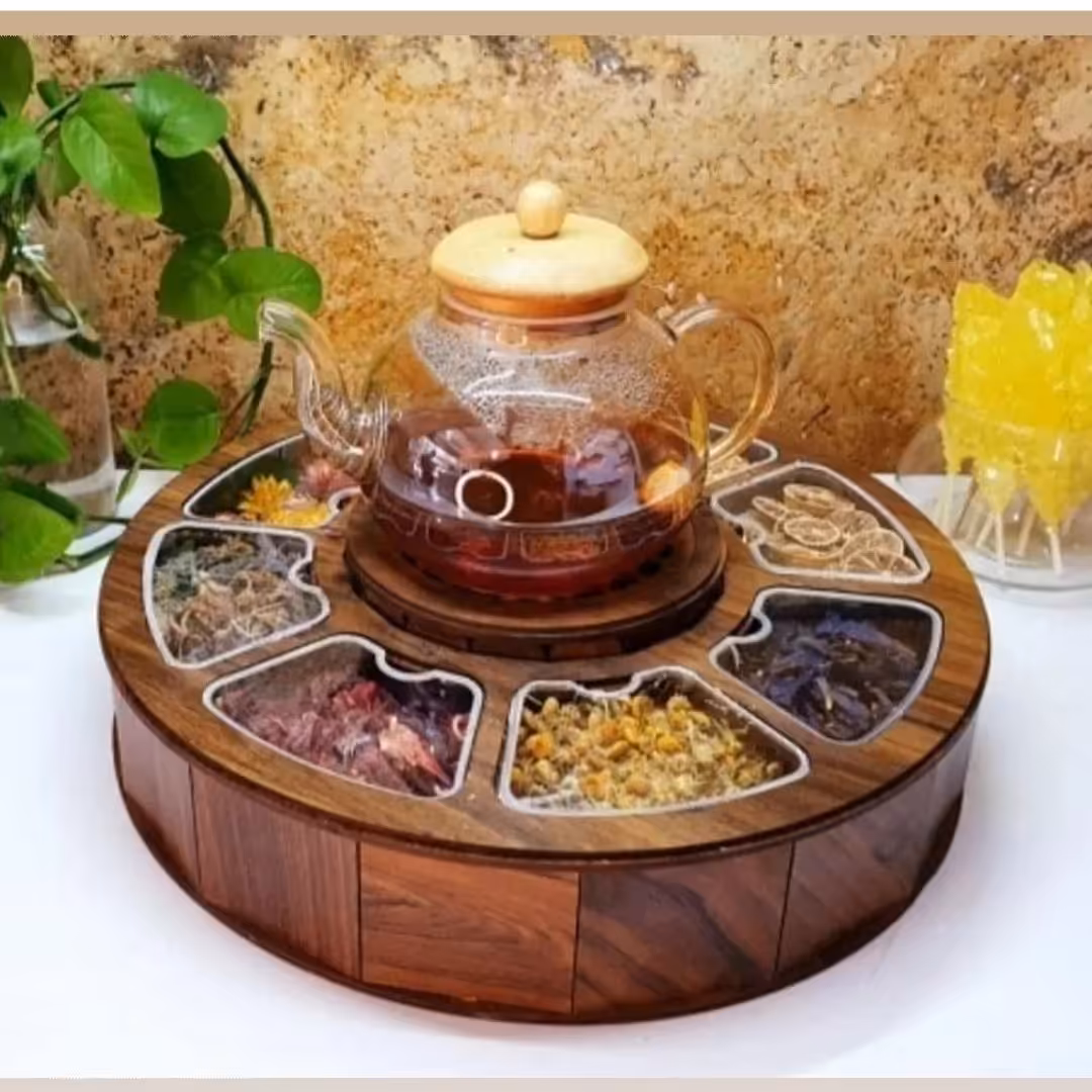 جعبه پذیرایی تی بگ وارمردار سایز بزرگ تیبگ چوبی