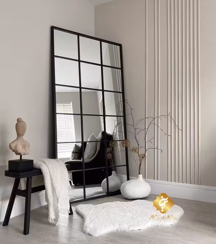 آینه قدی جوبیز | ابعاد 80 *‌ 180 | قاب فلزی - آینه اول