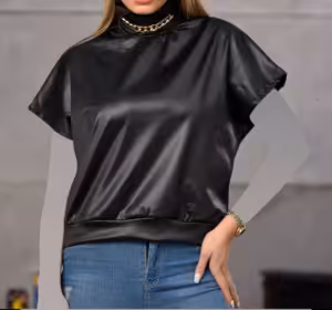 شومیز طرح چرم یقه کارتیر