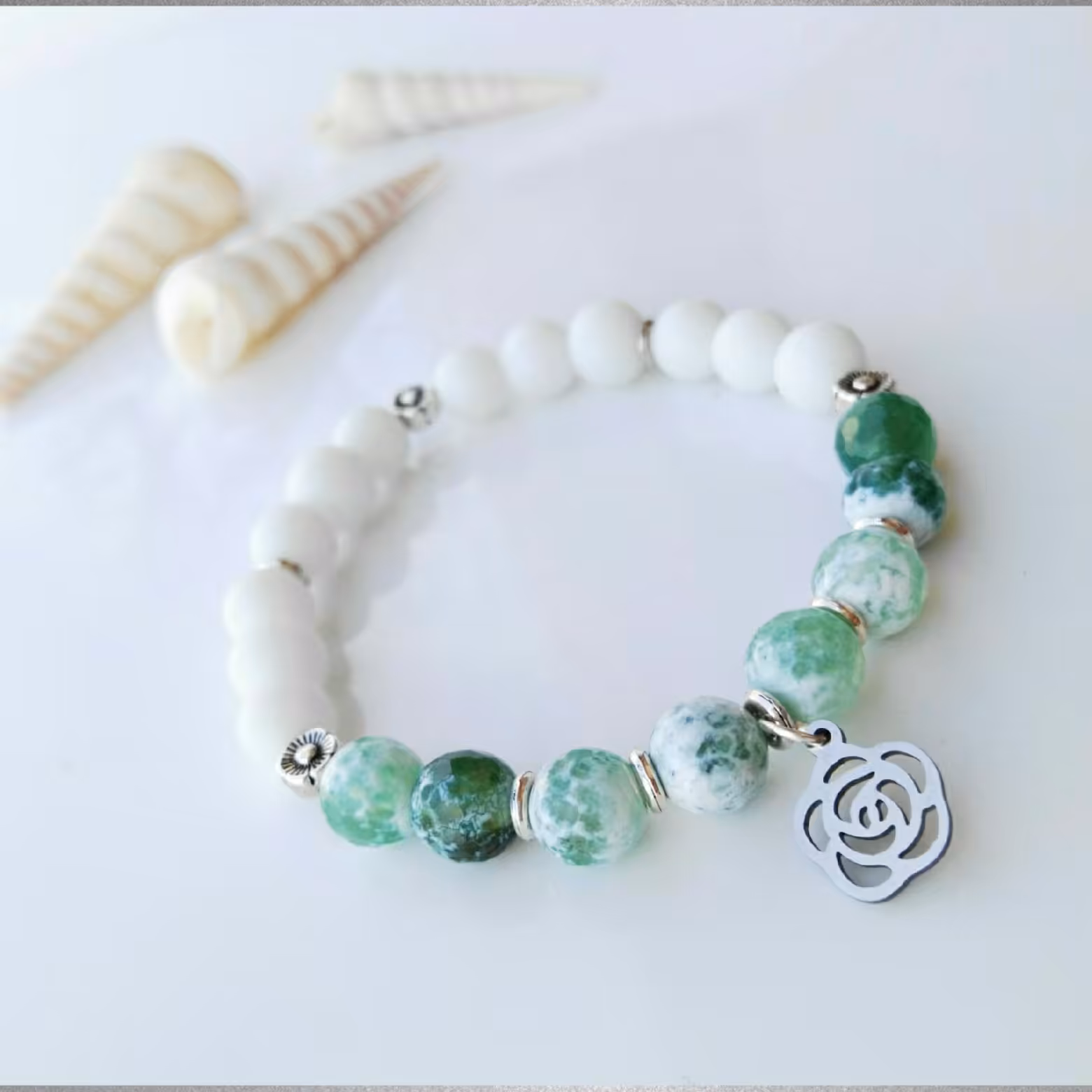 دستبند سنگ عقیق و اونیکس