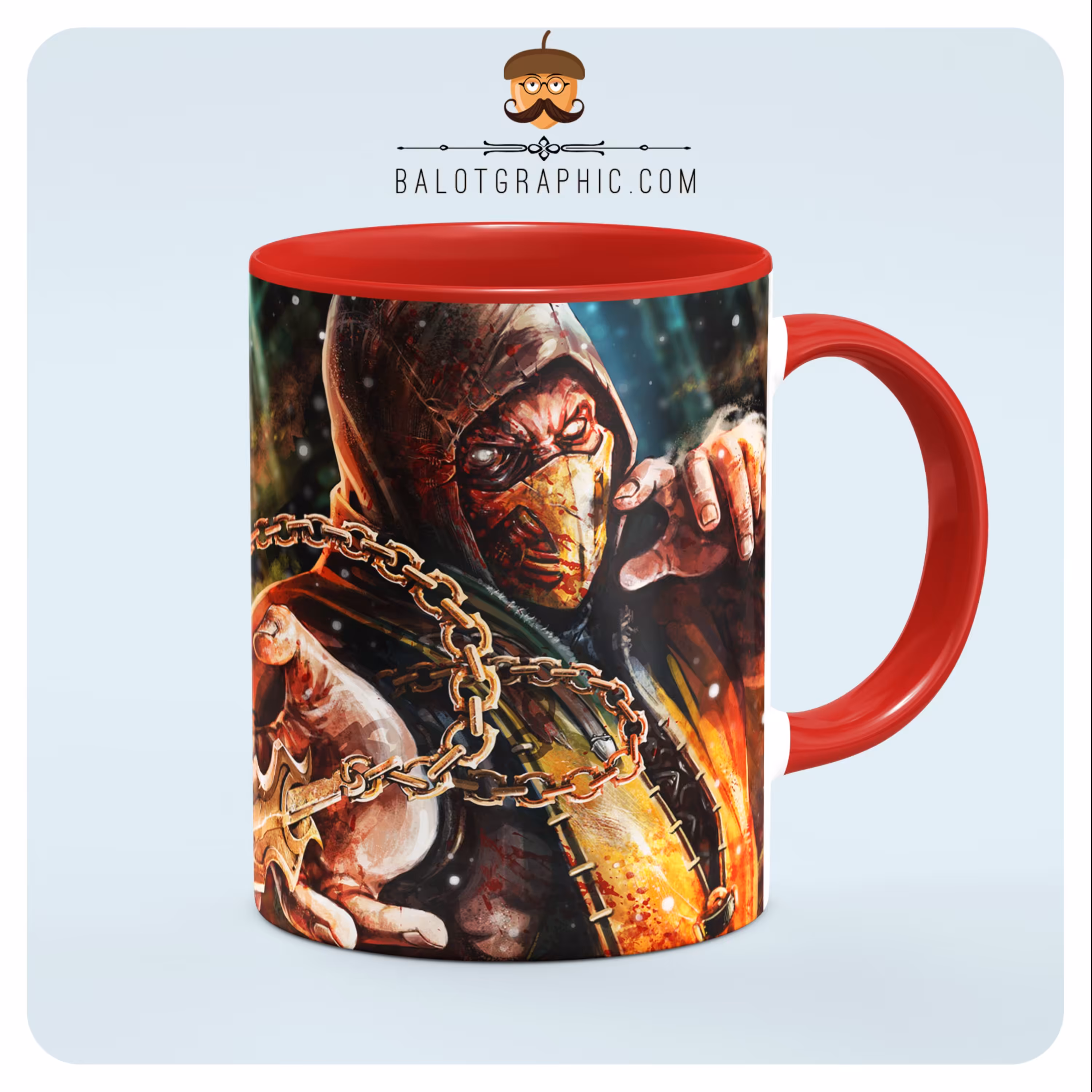 ماگ سرامیکی mortal kombat کد BM061 بلوط گرافیک