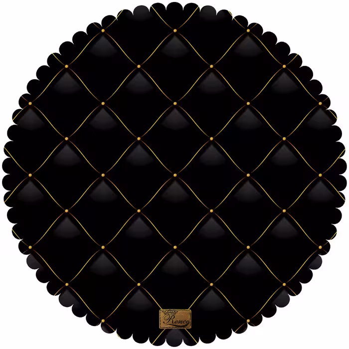 رومیزی مخمل طرح مشکی سایز 60 در 60 مدل T16-90 شرکت رنس