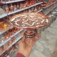 شیرینی خوری مسی نقره کوب بزرگ نانو