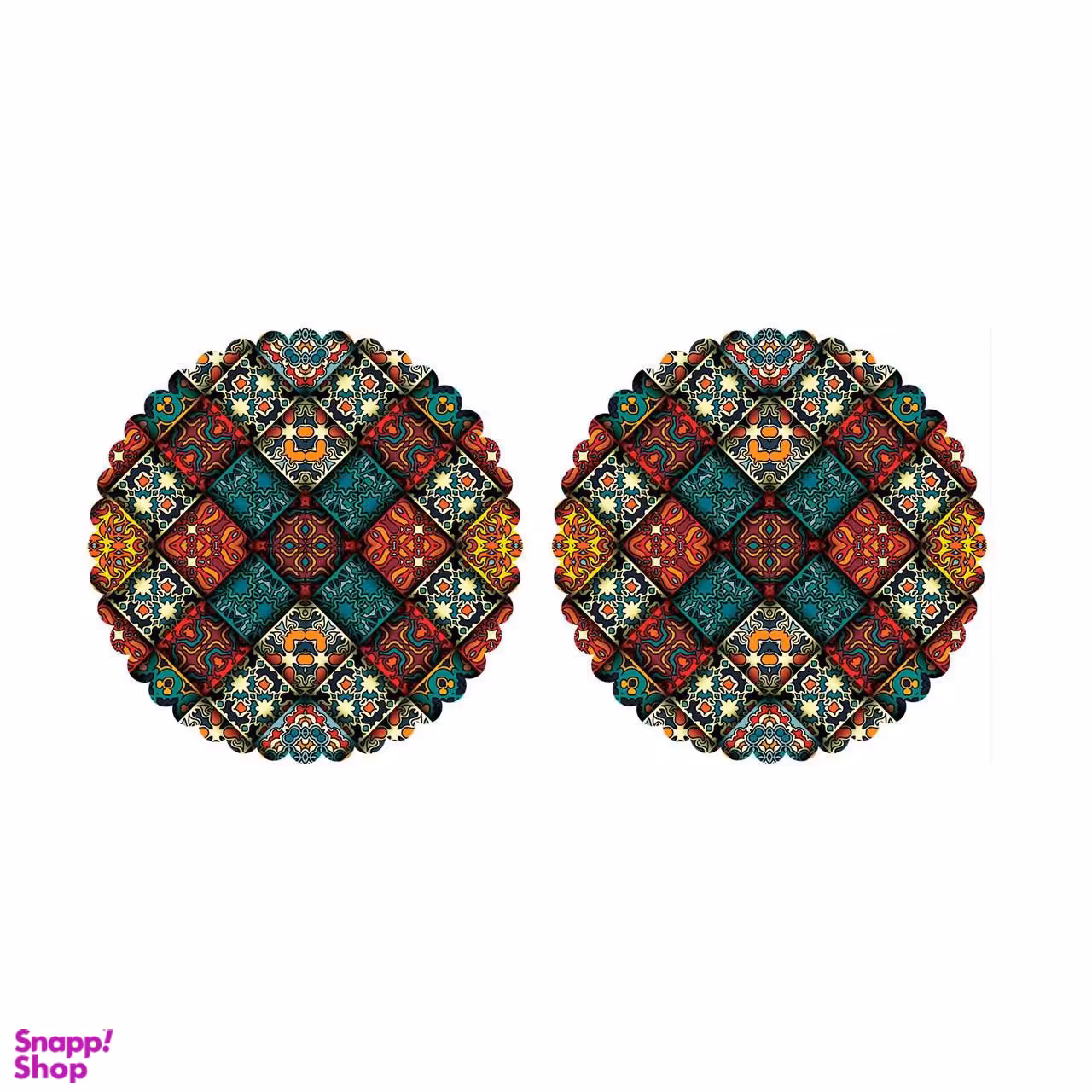 رومیزی رنس مدل T4-42078 مجموعه 2 عددی چند رنگ سایز 40*40 سانتی‌ متر