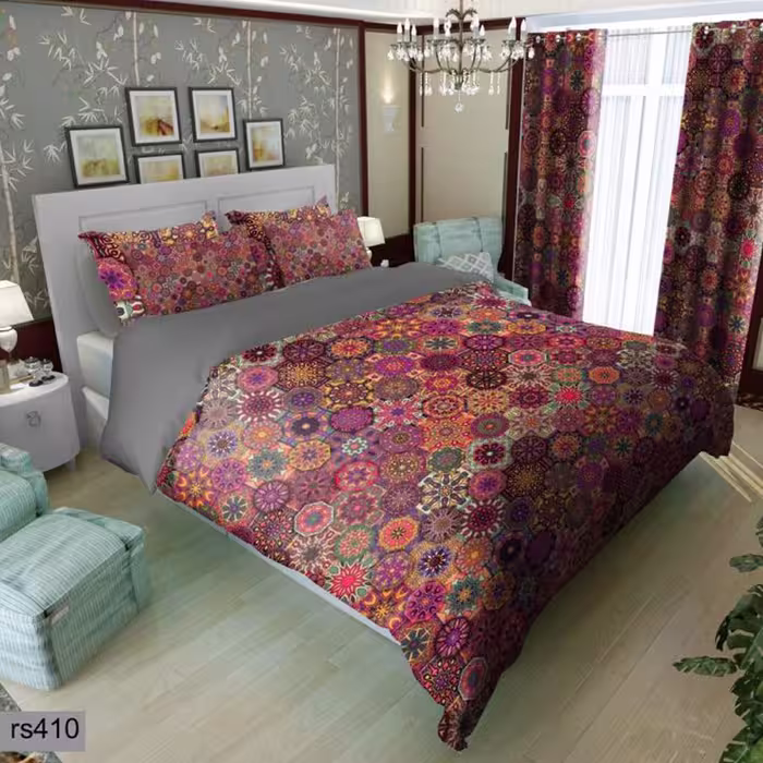سرویس روتختی 1 نفره تنسل چاپی برندترک لند (Turk Land)  کد rs 410
