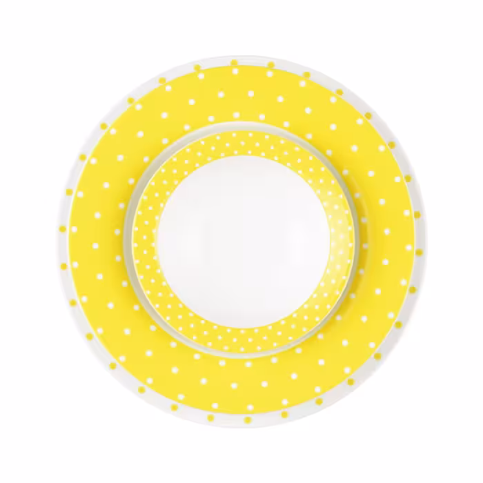 سرویس غذاخوری چینی زرین 6 نفره 28 پارچه اسپاتی زرد درجه یک