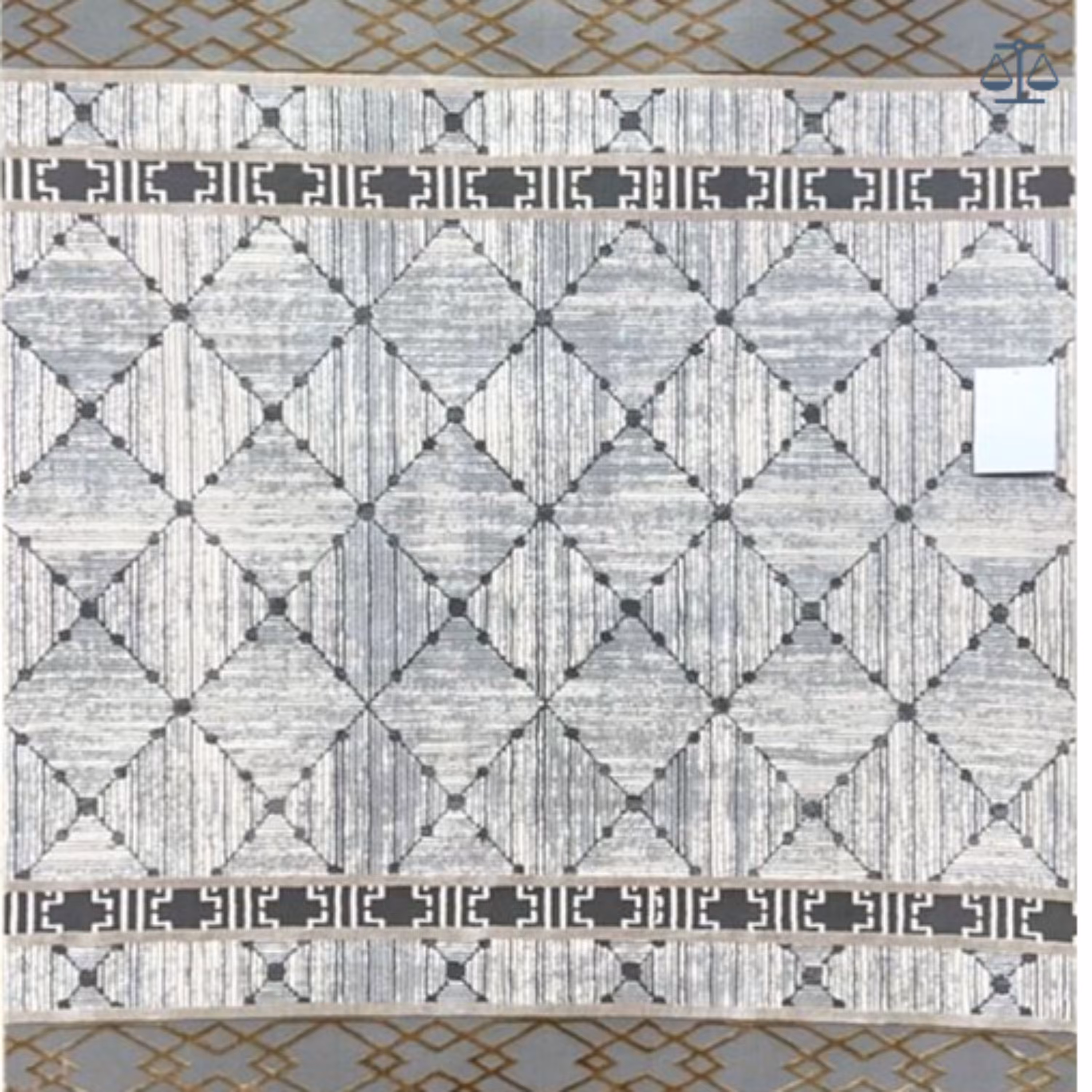 فرش ماشینی یک و نیم  متری  (1متر در 1.5متر)طرح  BlueSky کد6032