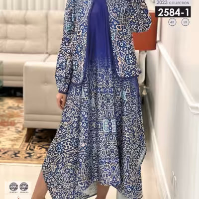 پیراهن و کت مجلسی سایز بزرگ خاص زیبا شیک 2584