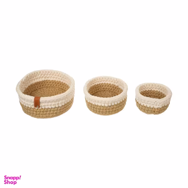 سبد قلاب بافی تریکو مهتاک کد 84131 مجموعه 3 عددی