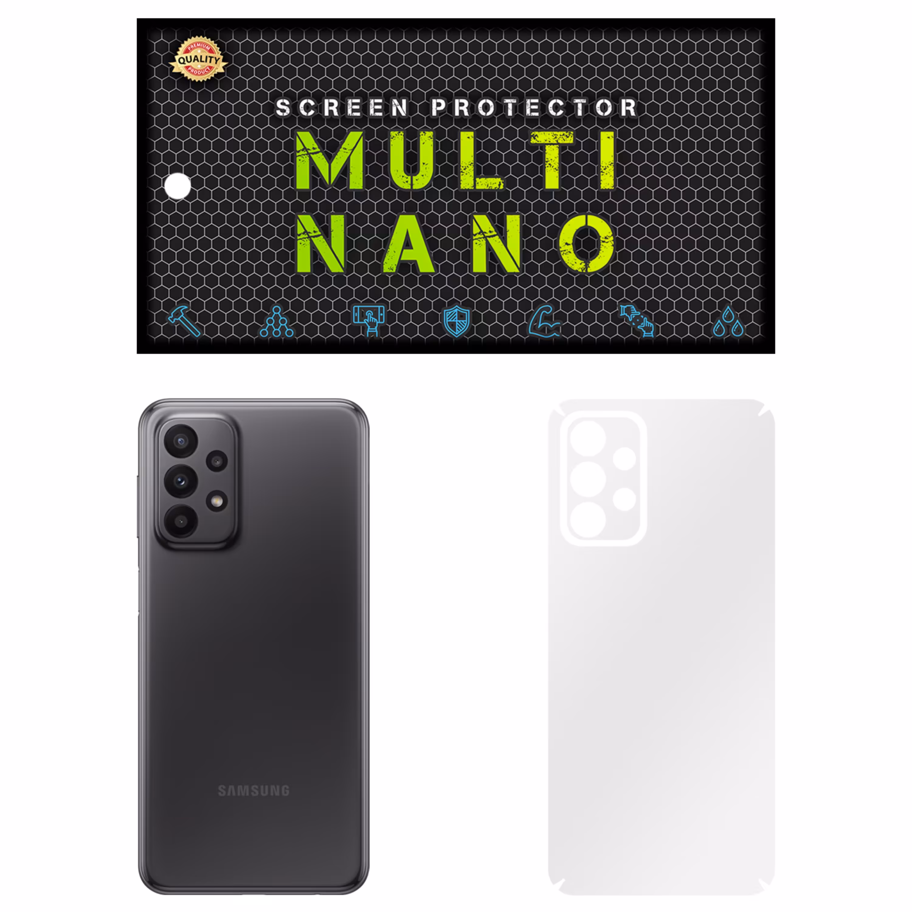 برچسب پوششی MultiNano مدل X-F1M- White    موبایل سامسونگ Galaxy A23
