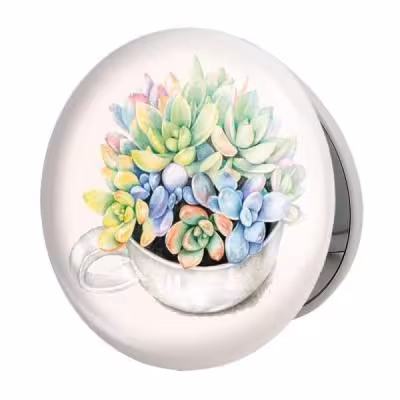 آینه جیبی خندالو طرح کاکتوس مدل تاشو کد 5306