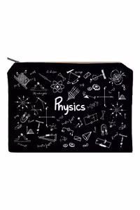 زیپ کیف سایز A4 Physics مشکی دات نوت