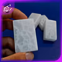 مهر نماز سنگی مرمر سفید پلنگی دو طرف پولیش شده و ابزار خورده 