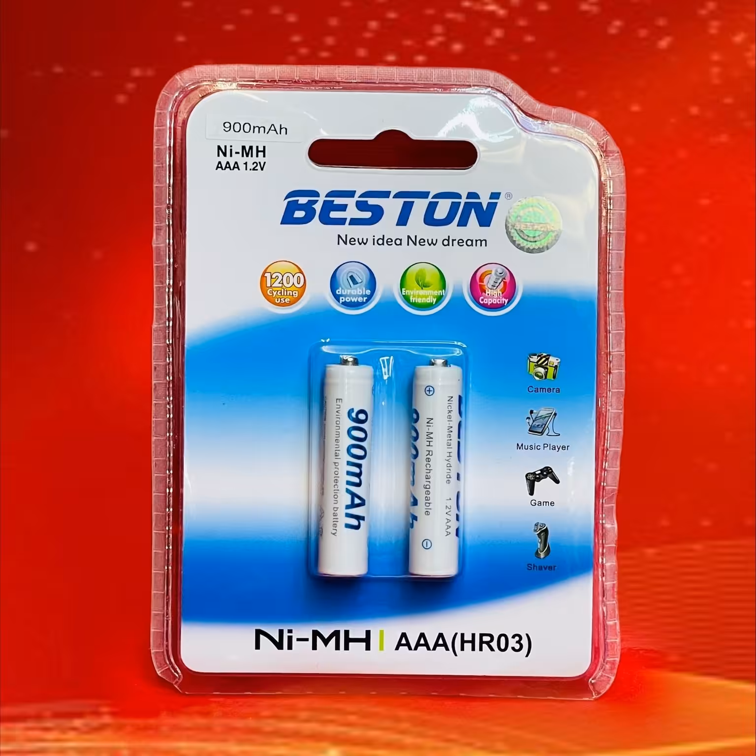 باتری نیم قلمی ( AAA ) شارژی 900 میلی آمپر بستون( BESTON )