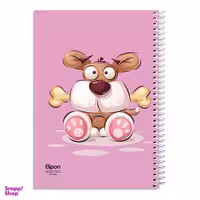 دفتر مدرسه‌ای‌ 40 برگ بی خط وزیری سیمی فانتزی جلد گلاسه الیپون (Elipon) کد 2891298 وزن 300 گرم