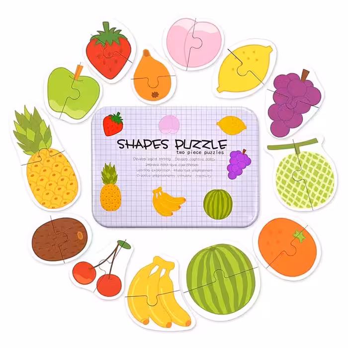 پازل با قوطی فلزی مدل میوه ها کد P/100109/D