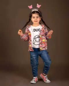 کاپشن دخترانه دوتیکه بارانی