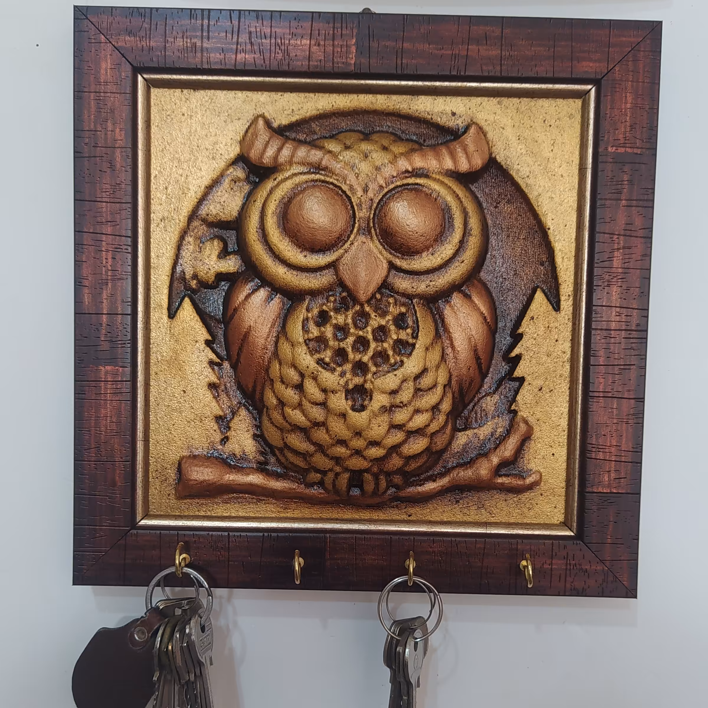 تابلو جاکلیدی  نقش برجسته طرح جغد (پس کرایه)